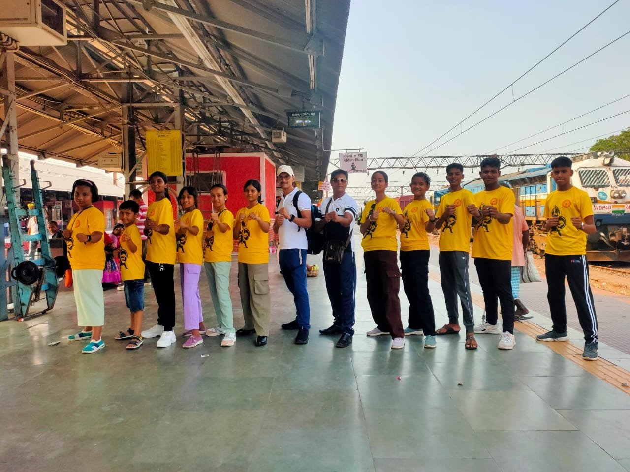 DKSKA team at the Chatrapati Shivaji Maharaj Cup national karate championship, Darjeeling